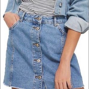 Topshop Jeans Skirt